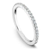 White gold matching band with 22 round diamonds
