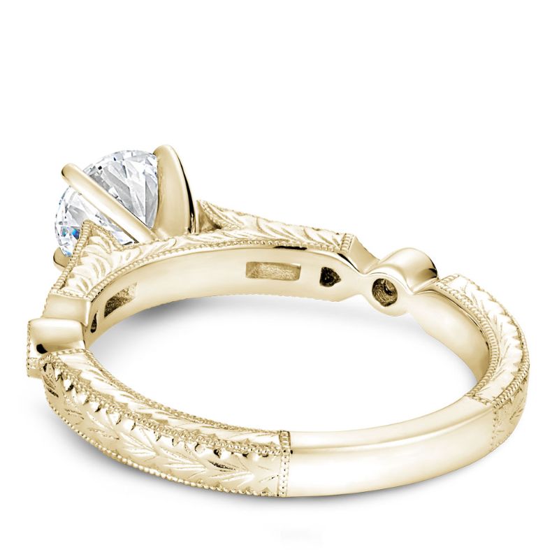 Noam Carver 18K Yellow Gold Geometric Diamond Engagement Ring Semi-Mounting -  B053-01YA