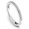 White gold matching band with 20 round diamonds