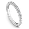 White gold matching band with 18 round diamonds