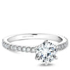 6 prong solitaire engagement ring with 22 round diamonds