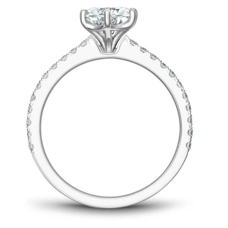 Noam Carver 18K White Gold 6-Prong Diamond Engagement Ring Semi-Mounting -  B102-01WA