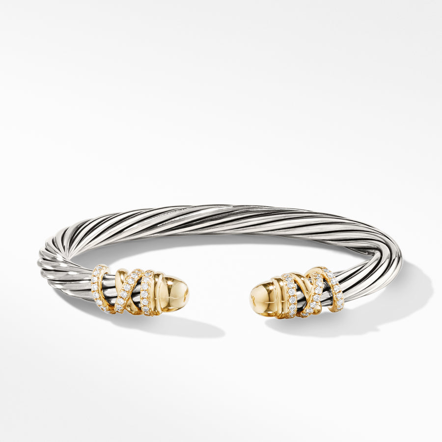 David Yurman Helena Bracelet with Gold Dome and Diamonds- B14212DS8DGGDI