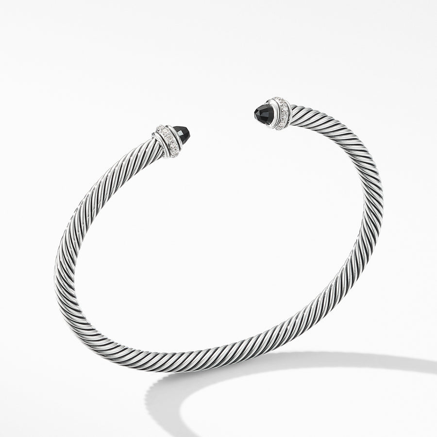 David Yurman Cable Classic Bracelet with Black Onyx and Diamonds- B14711DSSABODI
