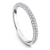 White gold matching band with 69 round diamonds