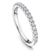 White gold mathching band with 16 round diamonds