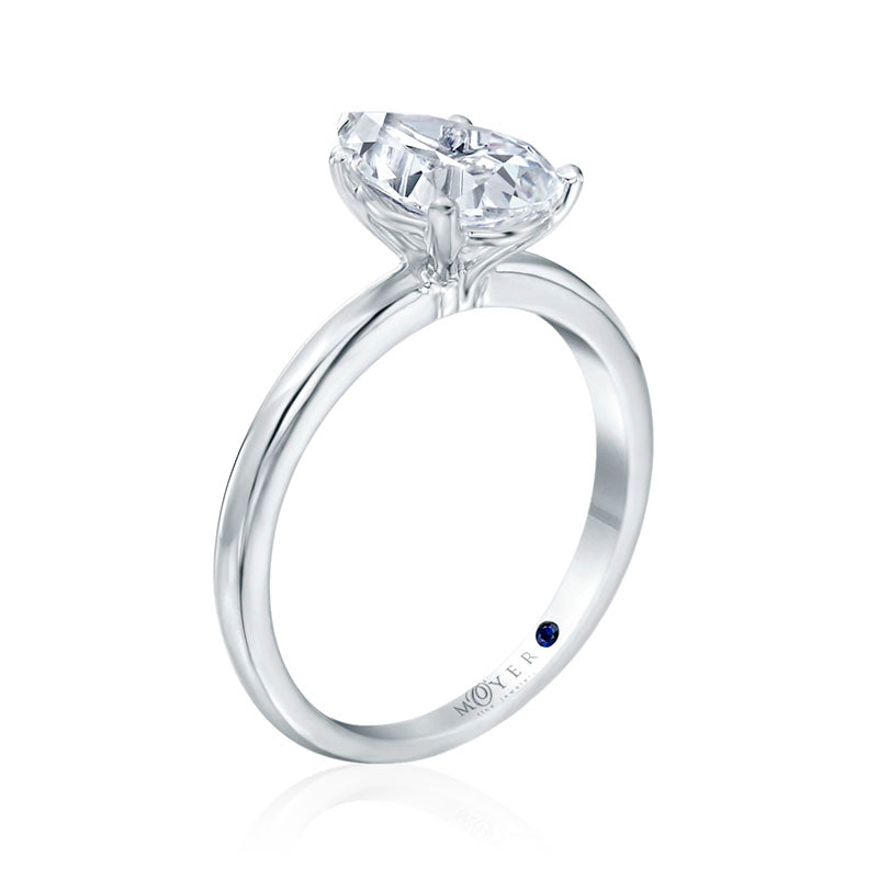 Moyer Collection 18k White Gold Solitaire Engagement Ring - 364432