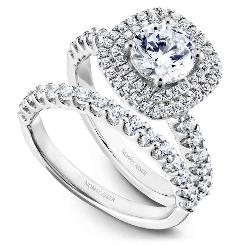 Noam Carver 18K White Gold Diamond Wedding Band -  B222-01WB