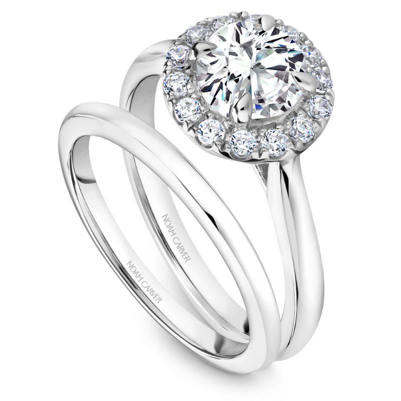 Noam Carver 18K White Gold Metal Wedding Band -  B240-01WB