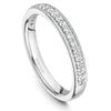 White gold matching band with 20 round diamonds