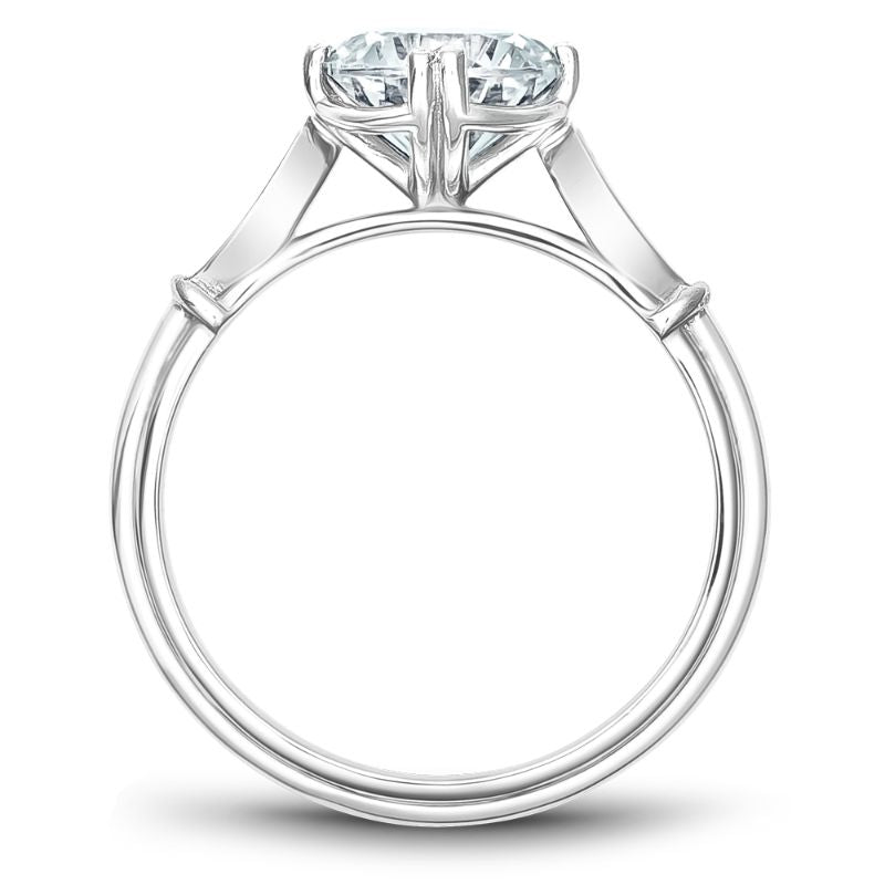 Noam Carver 18K White Gold Vintage Double Prong Diamond Engagement Ring Semi-Mounting -  B267-01WA