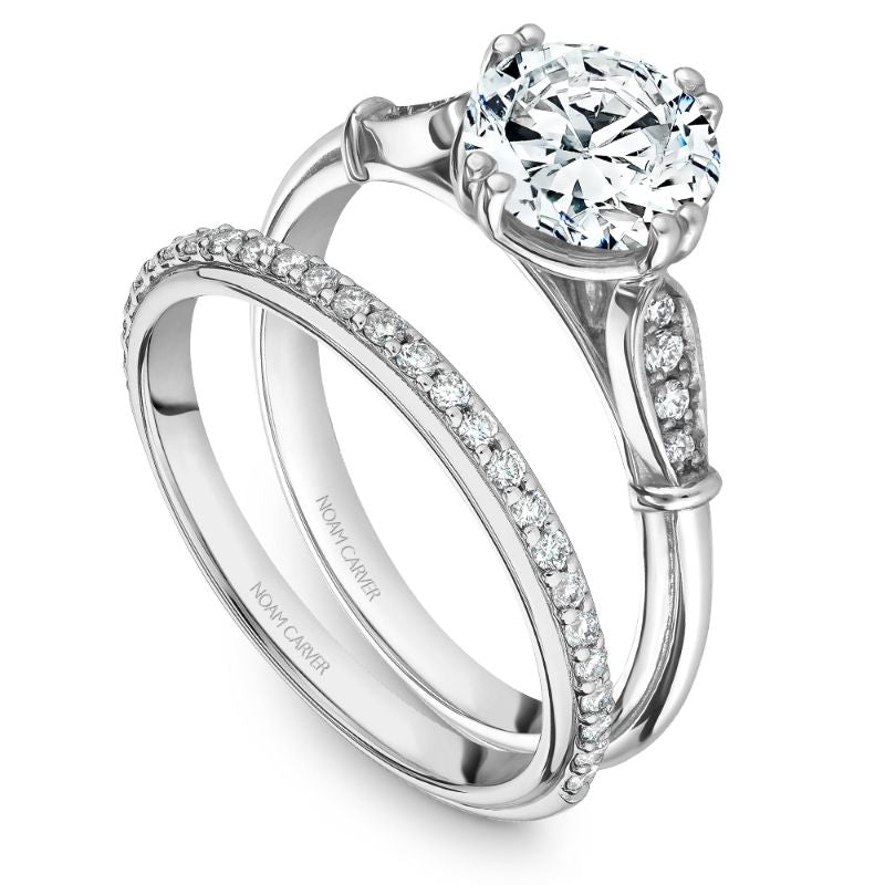 Noam Carver 18K White Gold Diamond Wedding Band -  B267-01WB