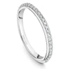 White gold matching band with 27 round diamonds