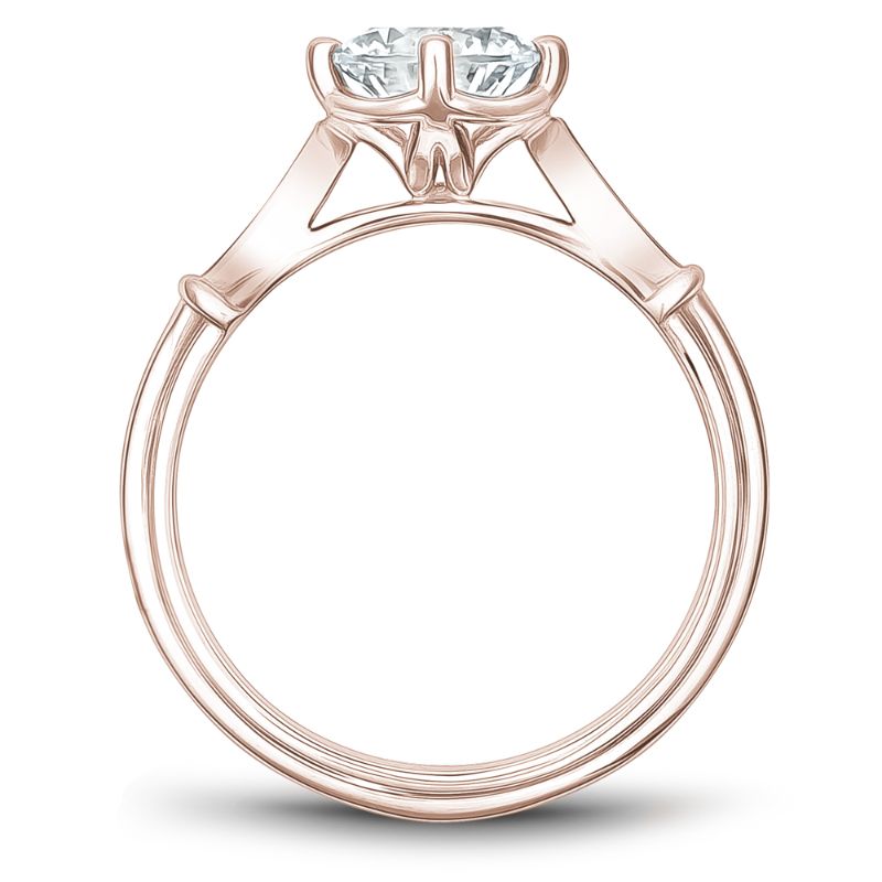 Noam Carver 18K Rose Gold Vintage Round Diamond Engagement Ring Semi-Mounting -  B268-01RA