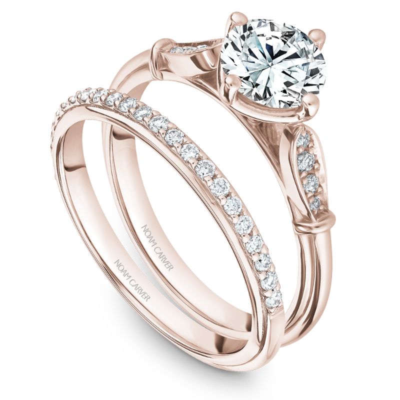 Noam Carver 18K Rose Gold Diamond Wedding Band -  B268-01RB