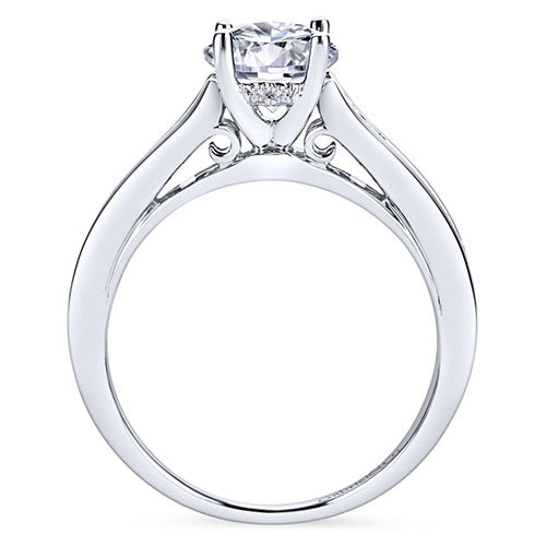 Gabriel & Co. 14k White Gold Round Straight Engagement Ring - ER12324R3W44JJ
