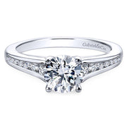 14K White Gold 0.29ct Diamond Engagement Ring *Center Stone Not Included*