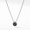 Sterling silverFaceted Black Onyx, Pendant, 8mm diameterBox chain, 1.25mmLobster clasp