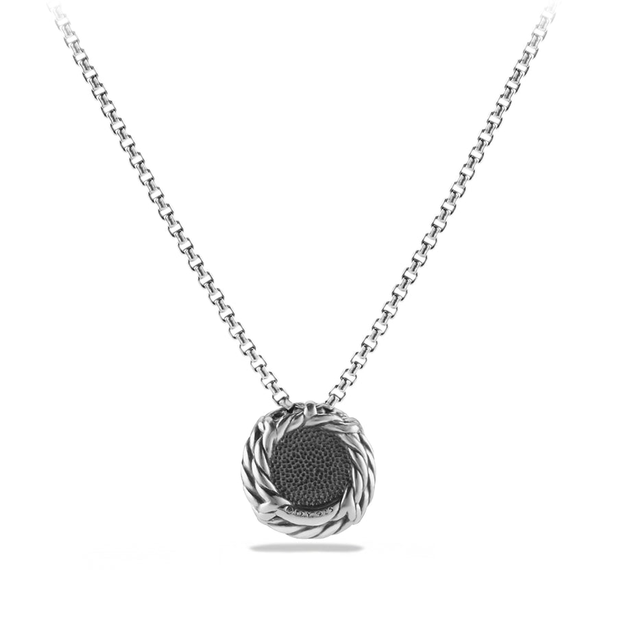 David Yurman Chatelaine Pendant Necklace with Blue Topaz - N11982SSABT17
