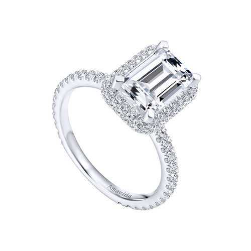 Gabriel & Co 18k White Gold Diamond Engagement Ring - ER12909E6W83JJ