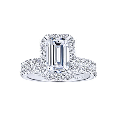 Gabriel & Co 18k White Gold Diamond Engagement Ring - ER12909E6W83JJ