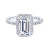 18K White Gold Diamond Engagement Ring