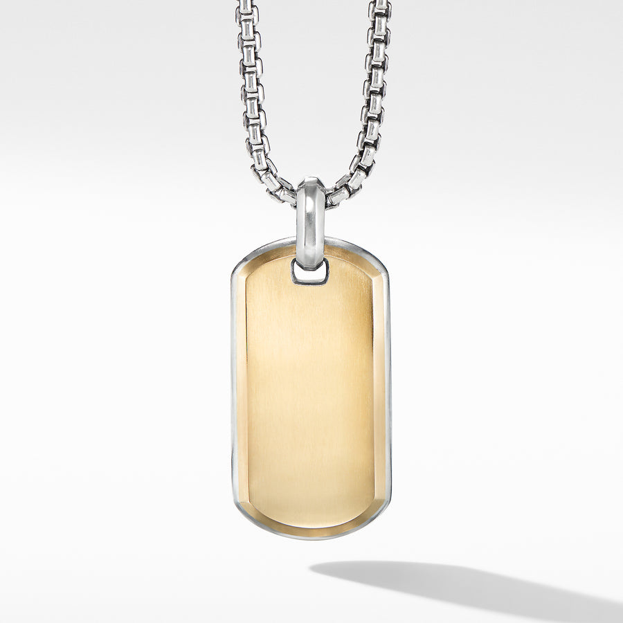 Streamline? Tag with 18K Yellow Gold