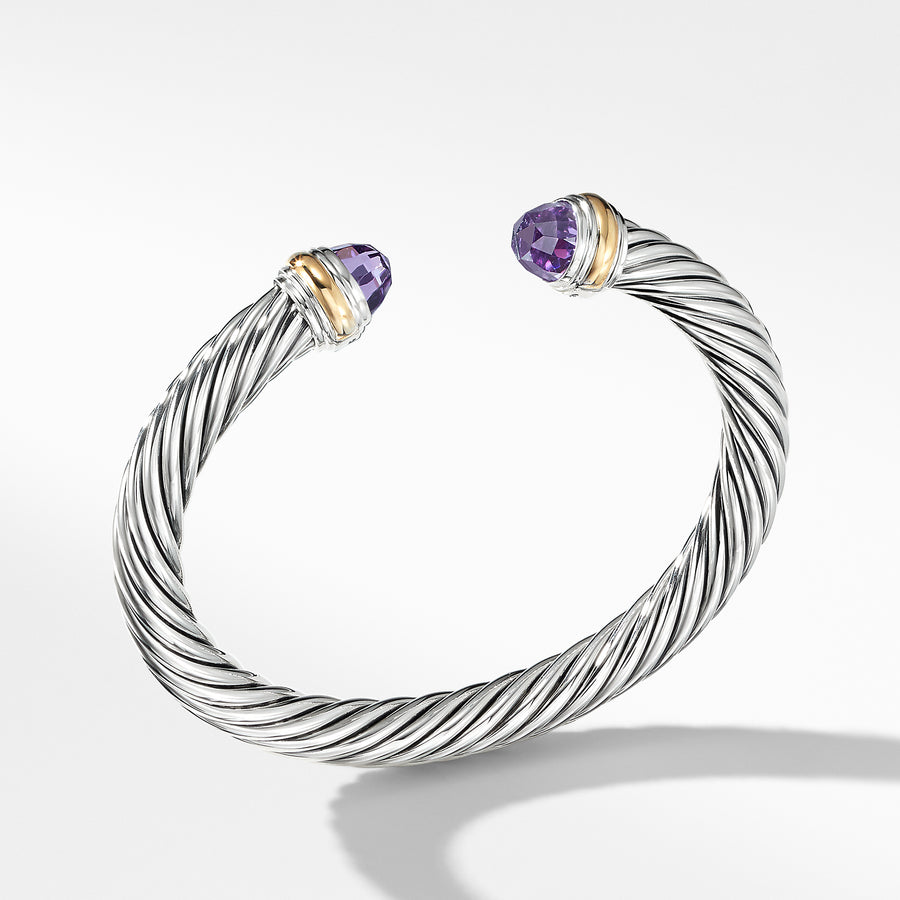 David Yurman Cable Classics Bracelet with Amethyst and 14K Gold - B04425S4AAM