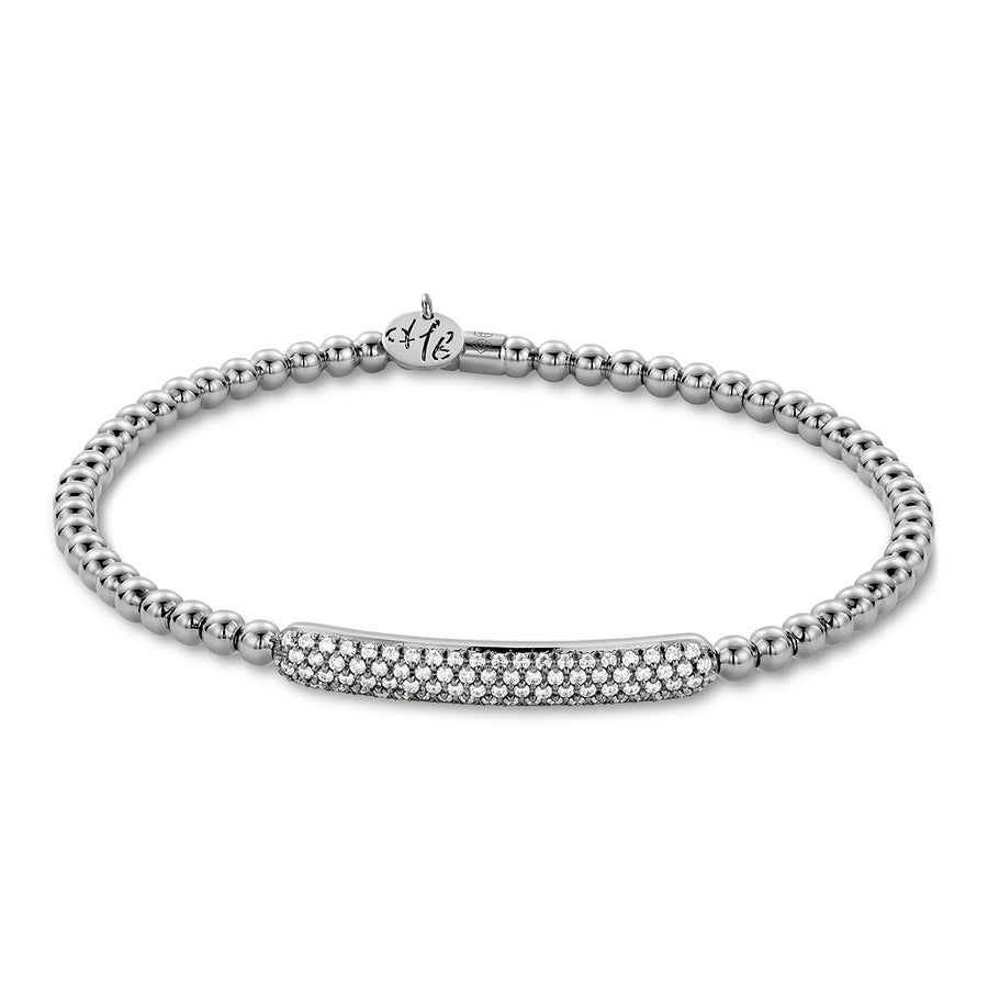 If you are looking for that cool and striking bracelet to enhance your style, this fantastic piece from Hulchi Bellunis selection of fine bracelets may just be that right piece. With a Ball chain,  a prominent vibe of class and chic style is emitted by the bracelet. An accessory for Ladies, you will definitely experience the luxurious quality as this treasure wraps around your wrist. With Diamond stones to add dazzle to the piece, this indeed becomes a symbol of style, not just an accessory. The