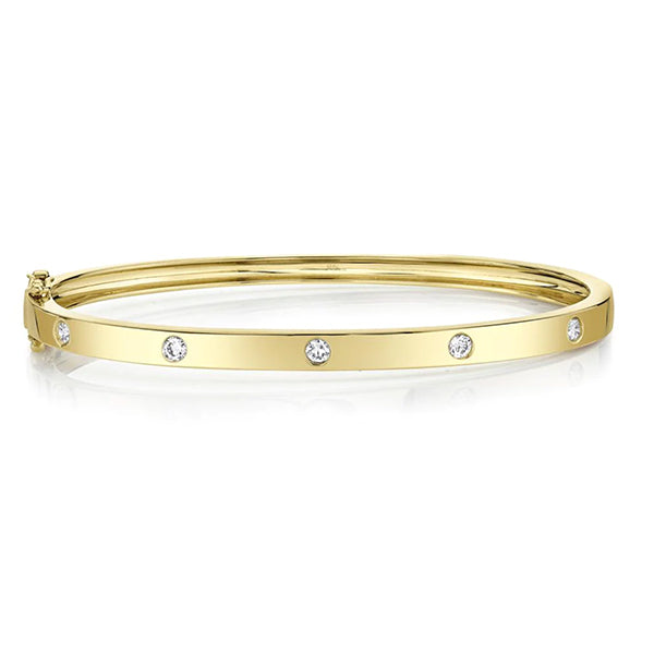 14K Yellow Gold 0.38ctw Diamond Bangle- SC55004067ZS