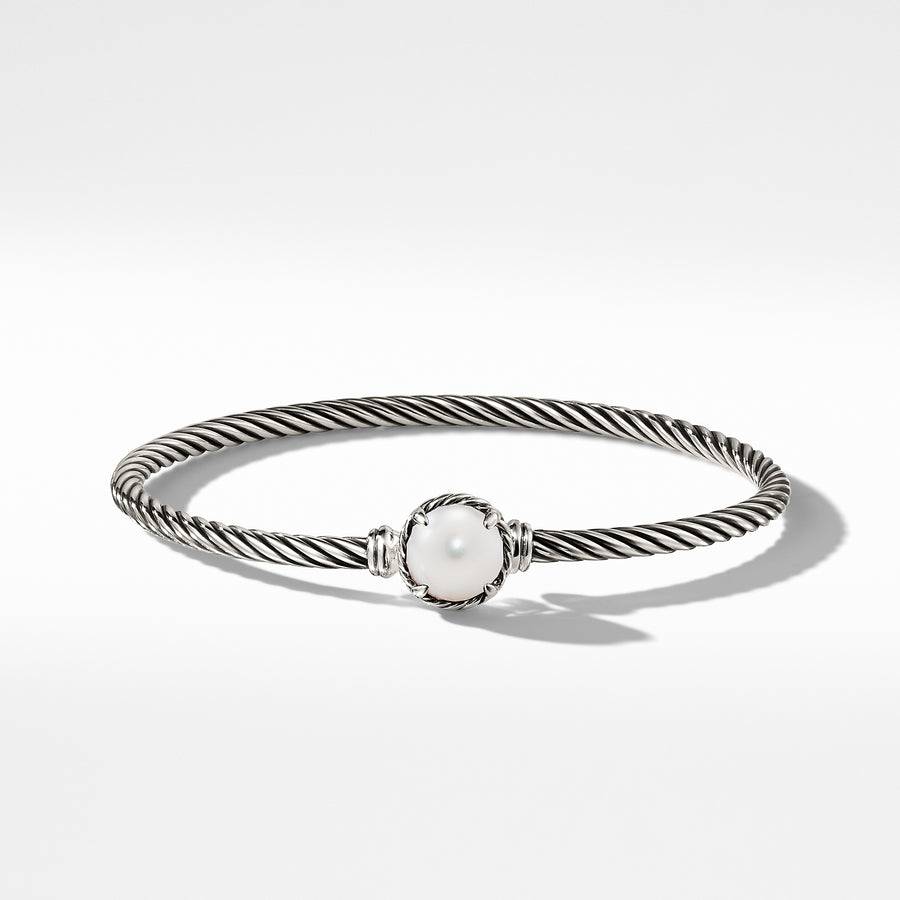 David Yurman Chatelaine Bracelet with Pearls - B12609SSBPE