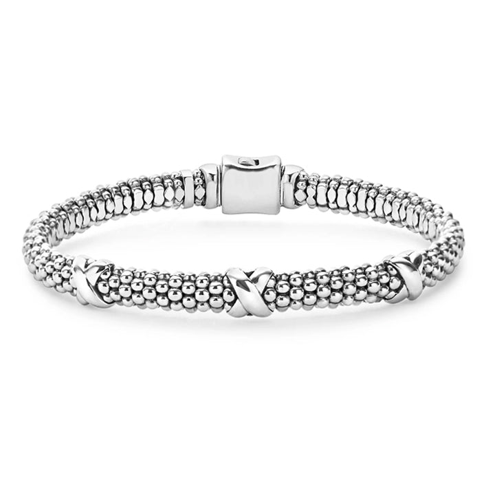 Lagos Signature Caviar Beaded X Bracelet - 05-80692-7