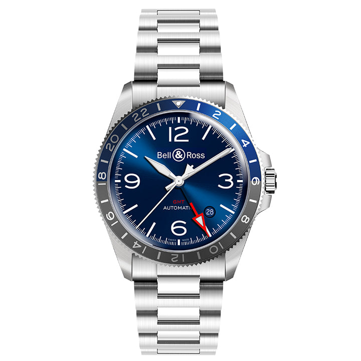 Bell & Ross BR V2-93 GMT Blue - BRV293-BLU-ST-SST