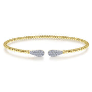 14k Yellow Gold Diamond Bangle