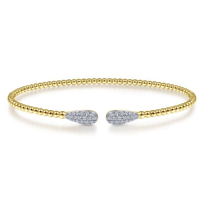 14k Yellow Gold Diamond Bangle