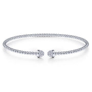 14k White Gold Diamond Bangle