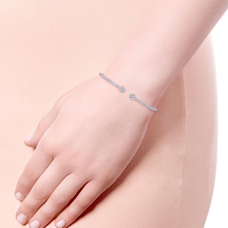 Gabriel & Co 14k White Gold Bujukan Cuff Bracelet- BG4248-65W45JJ