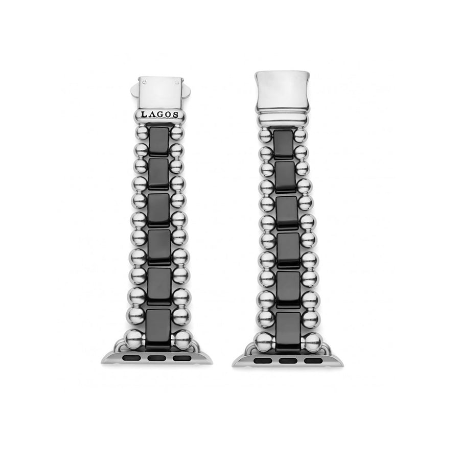 Lagos Smart Caviar Black Ceramic Watch Bracelet, 38-44mm- 12-90009-CB7