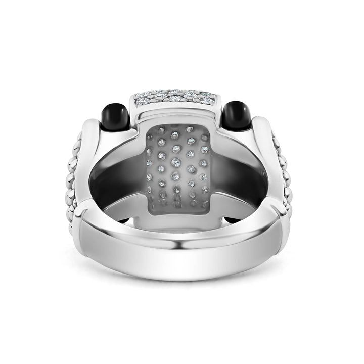 Lagos Black Caviar Diamond Ring- 02-80722-CB7