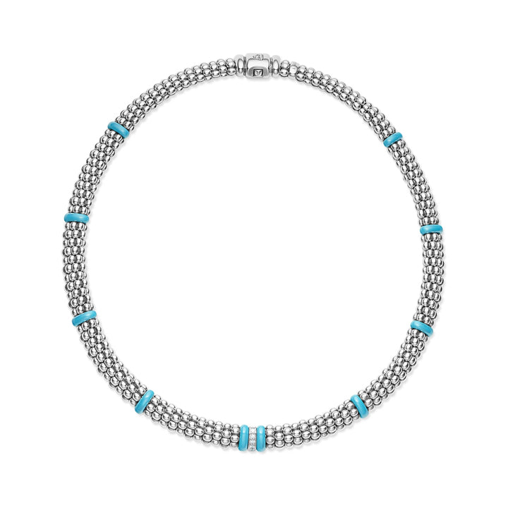 Lagos Blue Caviar Diamond Necklace - 04-81106-CT16