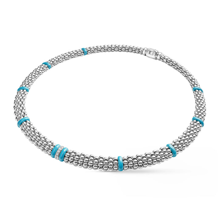 Lagos Blue Caviar Diamond Necklace - 04-81106-CT16