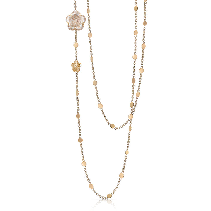 Pasquale Bruni 18K Rose Gold Bon Ton Rock Crystal & Diamond Sautoir Necklace - 16157R
