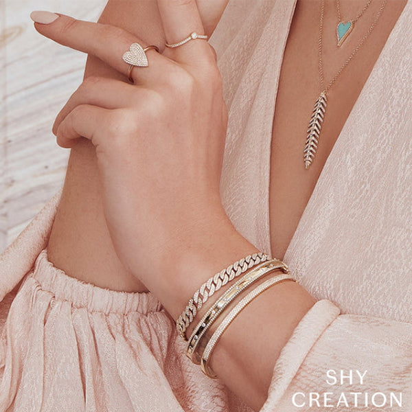 14k Rose Gold 0.62ctw Diamond Bangle Bracelet - SC55004171ZS