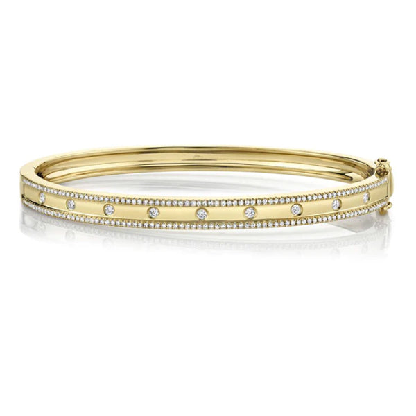 14k Yellow Gold 0.62ctw Diamond Bangle Bracelet - SC55004170ZS
