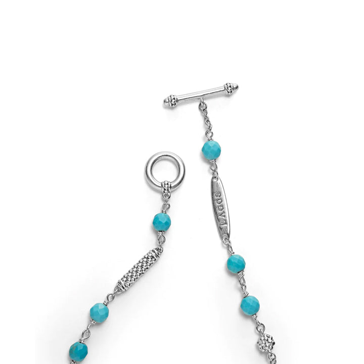 Lagos Caviar Icon Sterling Silver & Turquoise Beaded Bracelet - 05-81468-FCT7
