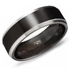 BLACK COBALT TORQUE 7MM POLISHED CNTR WHT BEV EDGE BAND SIZE 10 #266585