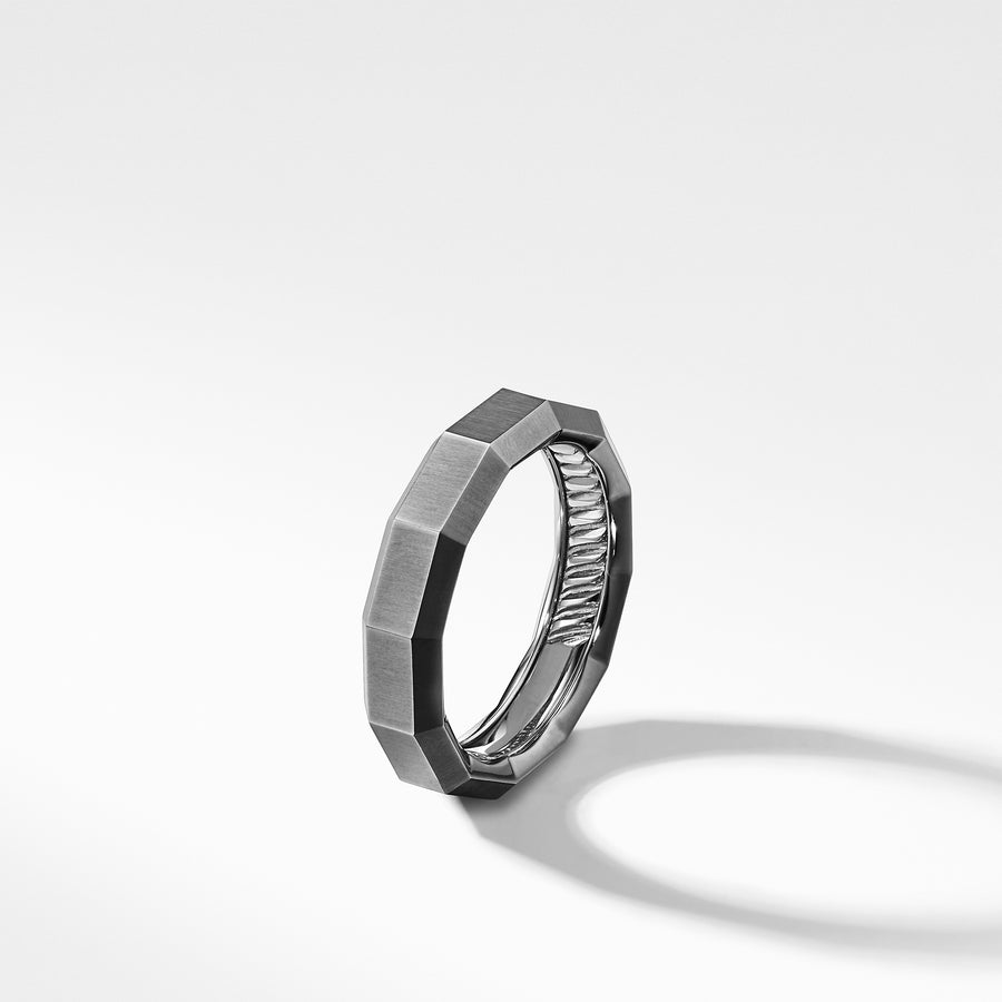 David Yurman Faceted Band Ring in Grey Titanium - R25209MTT