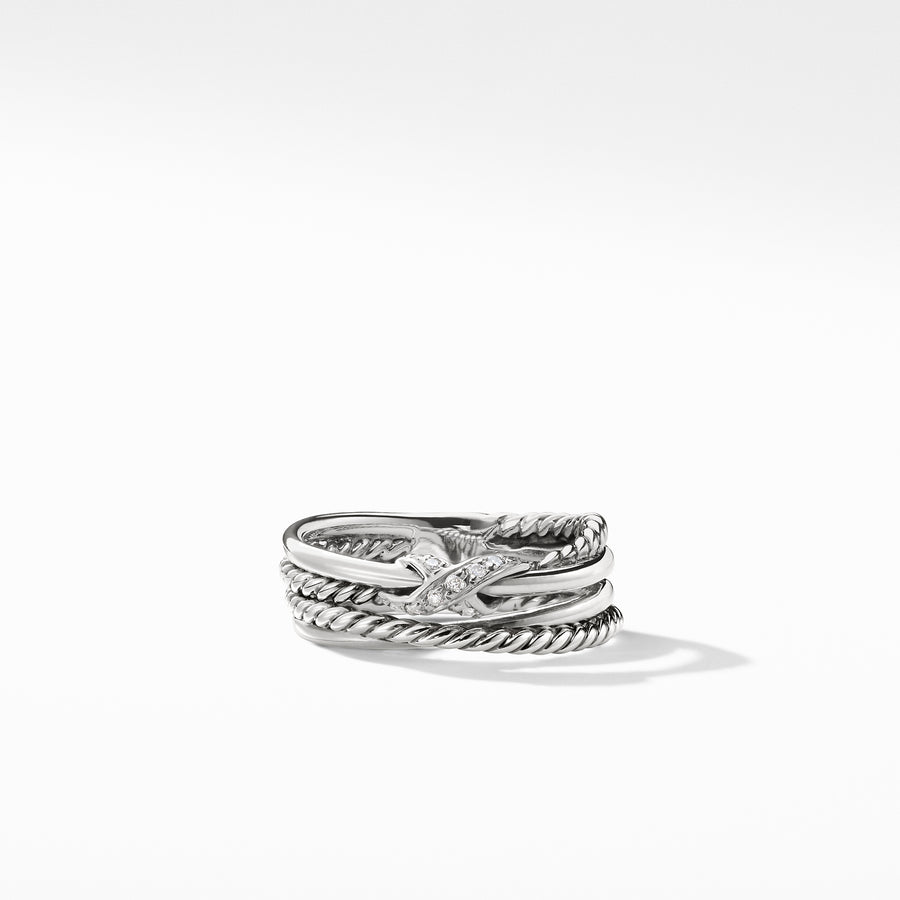David Yurman X Crossover Ring with Diamonds - R07437DSSADI-712161751843