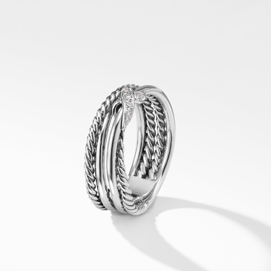 David Yurman X Crossover Ring with Diamonds - R07437DSSADI-712161751843