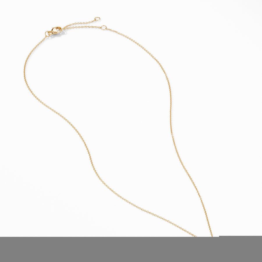 David Yurman Cable Collectibles Pave Plate Heart Necklace in 18K Yellow Gold w/ Diamonds - N16109D88ADI18